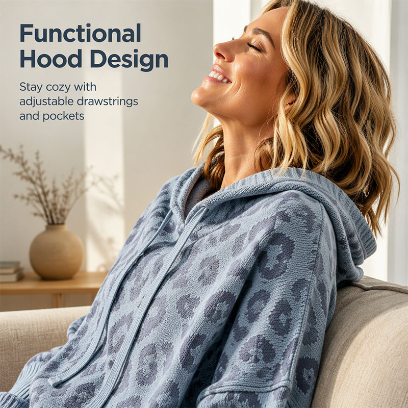 ✨New Arrivals: 50% Off-Women’s Leopard Print Knitted Hoodie