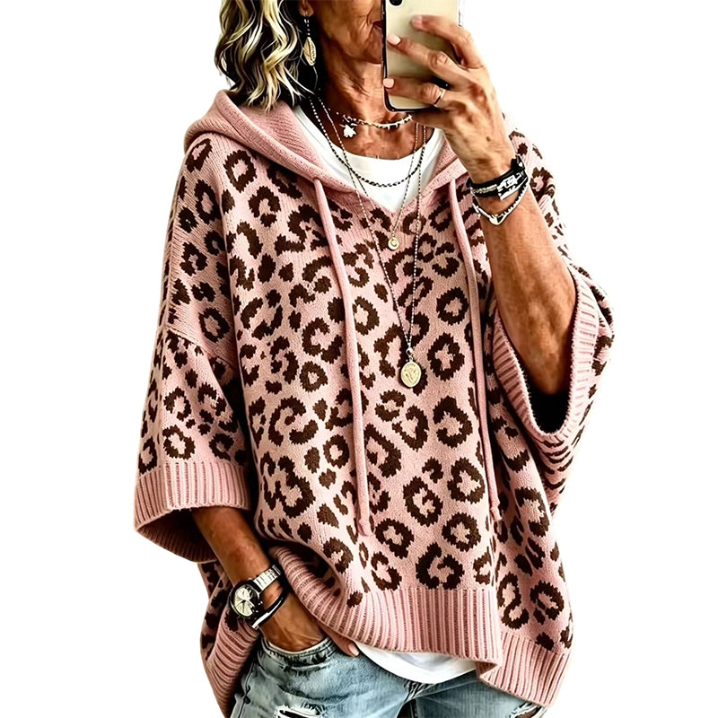 ✨New Arrivals: 50% Off-Women’s Leopard Print Knitted Hoodie