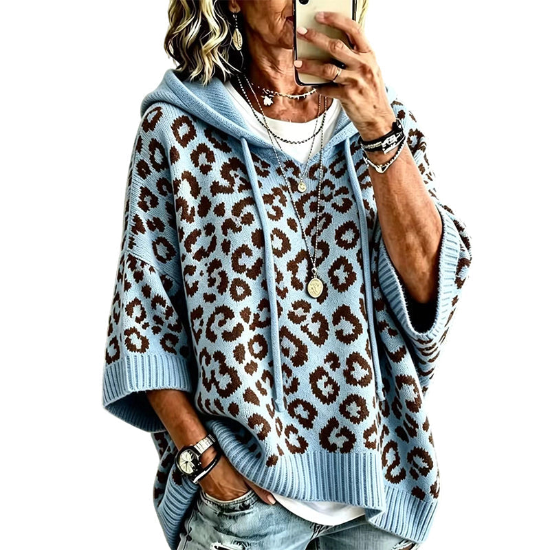 ✨New Arrivals: 50% Off-Women’s Leopard Print Knitted Hoodie