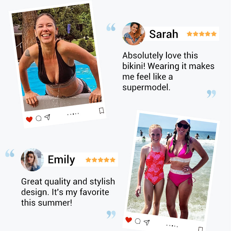 📢Clearance Sale-70% OFF🏖️High Waisted Tummy Control Color Block Bikini Sets
