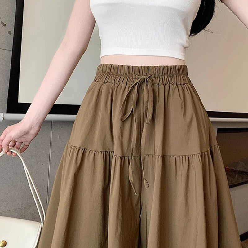 📢📢50% OFF!! 🤩Women High Waist Skirt Pants Wide Leg Ruffle Culottes