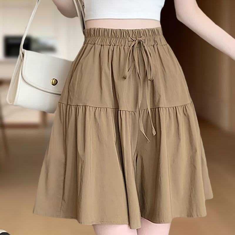 📢📢50% OFF!! 🤩Women High Waist Skirt Pants Wide Leg Ruffle Culottes