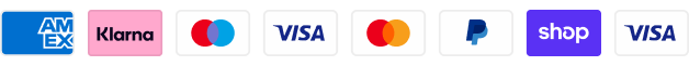 American Express, Klarna, Maestro, Visa, Mastercard, PayPal, Shop Pay